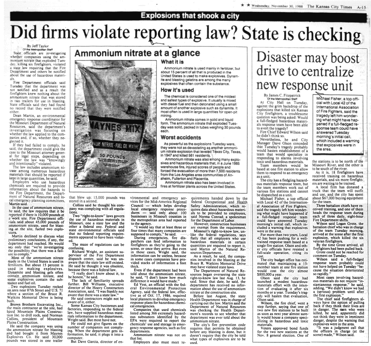 Explosions that Shook a City: Part 1